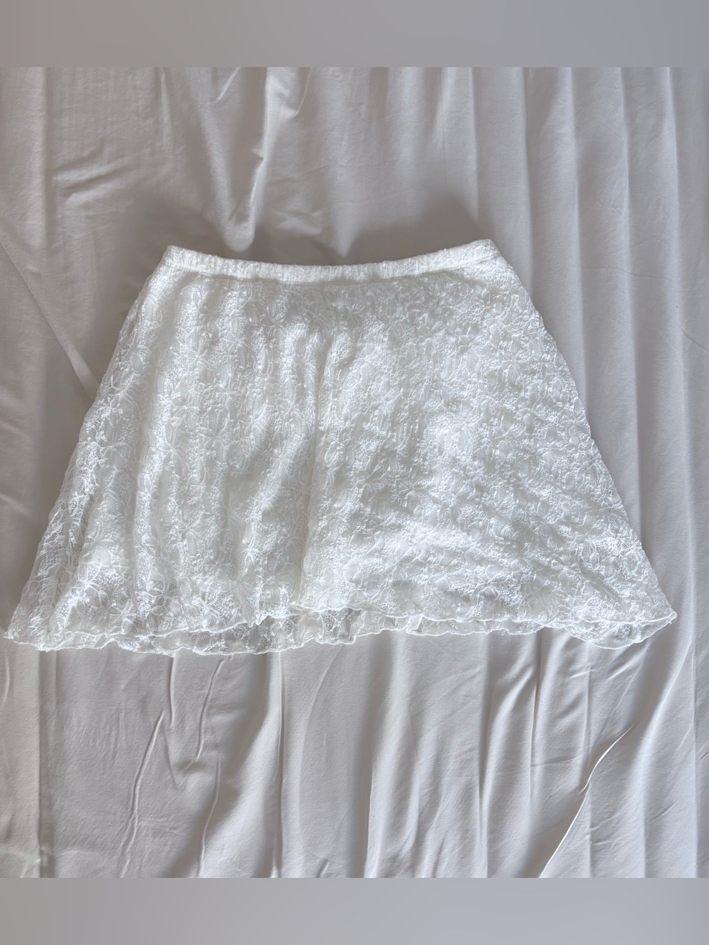 Hollister White Lace Circle Skirt